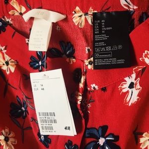 H&M floral midi skirt